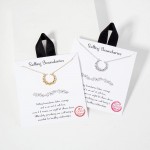 Wholesale dainty Chain Link Necklace Metal Twisted Open Circle Pendant L Extende