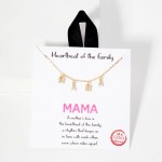 Wholesale dainty Chain Link Necklace Metal MAMA Letter Charms Cubic Zirconia Acc