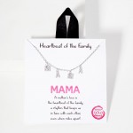 Wholesale dainty Chain Link Necklace Metal MAMA Letter Charms Cubic Zirconia Acc