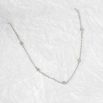 Wholesale dainty Chain Link Necklace Cubic Zirconia Stations L Extender L Made K