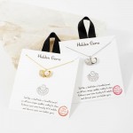 Wholesale dainty Chain Link Necklace Metal Cubic Zirconia Shell Pendant Pearl Ac