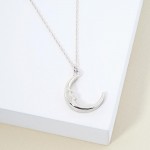 Wholesale dainty Chain Link Necklace Metal Man Moon Pendant L Extender L Made Ko