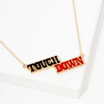 Wholesale dainty Chain Link Necklace Enamel Touchdown Pendant L Extender L Made
