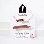 Wholesale dainty Chain Link Necklace Enamel Touchdown Pendant L Extender L Made