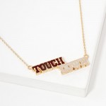 Wholesale dainty Chain Link Necklace Enamel Touchdown Pendant L Extender L Made
