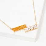 Wholesale dainty Chain Link Necklace Enamel Touchdown Pendant L Extender L Made