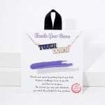 Wholesale dainty Chain Link Necklace Enamel Touchdown Pendant L Extender L Made