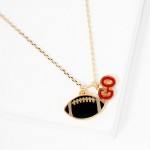 Wholesale dainty Chain Link Necklace Enamel Football GO Pendants L Extender L Ma