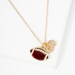 Wholesale dainty Chain Link Necklace Enamel Football GO Pendants L Extender L Ma