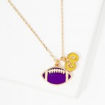 Wholesale dainty Chain Link Necklace Enamel Football GO Pendants L Extender L Ma