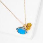 Wholesale dainty Chain Link Necklace Enamel Football GO Pendants L Extender L Ma