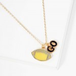 Wholesale dainty Chain Link Necklace Enamel Football GO Pendants L Extender L Ma