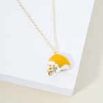 Wholesale dainty Chain Link Necklace Enamel Football Helmet Pendant L Extender L
