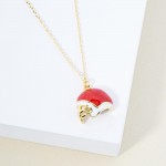 Wholesale dainty Chain Link Necklace Enamel Football Helmet Pendant L Extender L