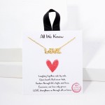 Wholesale dainty Chain Link Necklace LOVE Pendant L Extender L Hypoallergenic Br