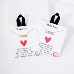 Wholesale dainty Chain Link Necklace LOVE Pendant L Extender L Hypoallergenic Br