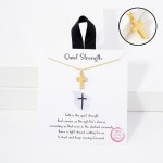 Wholesale dainty Chain Link Necklace Cross Pendant Cubic Zirconia L Extender L H