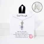Wholesale dainty Chain Link Necklace Cross Pendant Cubic Zirconia L Extender L H