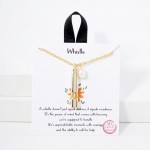 Wholesale dainty Chain Link Necklace Metal Safety Whistle Freshwater Pearl Penda