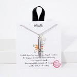 Wholesale dainty Chain Link Necklace Metal Safety Whistle Freshwater Pearl Penda