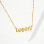 Wholesale dainty Chain Link Necklace Metal NANNY Pendant L Extender L Made Korea