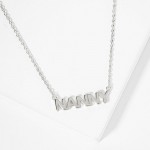 Wholesale dainty Chain Link Necklace Metal NANNY Pendant L Extender L Made Korea