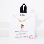 Wholesale dainty Chain Link Necklace Bestie Pendant L Extender L Hypoallergenic