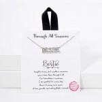 Wholesale dainty Chain Link Necklace BESTIE Pendant L Extender L Hypoallergenic