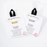 Wholesale dainty Chain Link Necklace BESTIE Pendant L Extender L Hypoallergenic