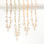 Wholesale chain Link Faceted Bead Necklace Class Crystal Charms L Extender L