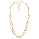 Wholesale chain Link Necklace Twisted Metal Link Accents L Extender L