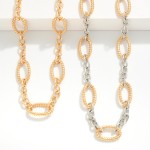 Wholesale chain Link Necklace Twisted Metal Link Accents L Extender L