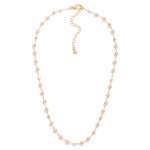 Chain Link Necklace Featuring Faceted Bead Stations

- Approximately 16" L
- Extender 3" L