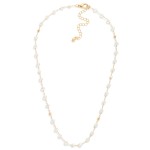 Chain Link Necklace Featuring Faceted Bead Stations

- Approximately 16" L
- Extender 3" L