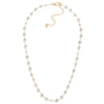 Chain Link Necklace Featuring Faceted Bead Stations

- Approximately 16" L
- Extender 3" L