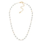 Chain Link Necklace Featuring Faceted Bead Stations

- Approximately 16" L
- Extender 3" L