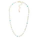 Wholesale chain Link Necklace Faceted Bead Stations L