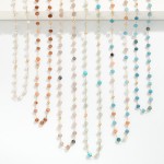 Wholesale chain Link Necklace Faceted Bead Stations L