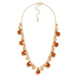 Wholesale chain Link Necklace Teardrop Glass Crystal Charms Faceted Beads L Exte