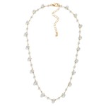 Wholesale chain Link Necklace Teardrop Glass Crystal Charms Faceted Beads L Exte
