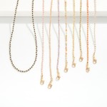 Wholesale faceted Bead Metal Beaded Necklace L Extender L