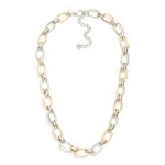 Wholesale square Chain Link Necklace Double Links L Extender L