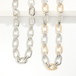Wholesale square Chain Link Necklace Double Links L Extender L