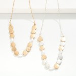 Wholesale brushed Metal Bead Pearl Beaded Chain Link Necklace L Extender L