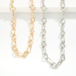 Wholesale metal Abstract Chain Link Necklace L