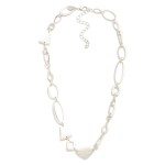 Wholesale linked Metal Geometric Shapes Chain Link Necklace L Extender L