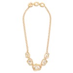 Wholesale layered Chain Link Necklace Hollow Geometric Shapes Rhinestone Details