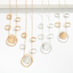 Wholesale chain Link Necklace Hammered Metal Circle Stations L Extender L