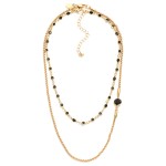 Wholesale layered Chain Link Necklace Square Chain Glass Crystal Stations L Exte