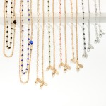 Wholesale layered Chain Link Necklace Square Chain Glass Crystal Stations L Exte